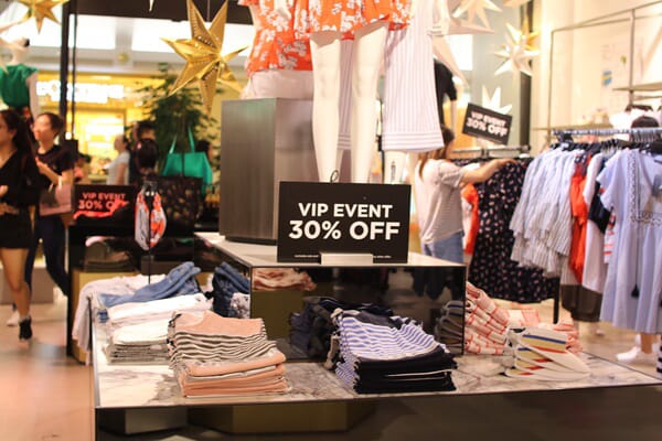 An image of interior signage in a store.